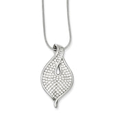 Sterling Silver 925 Necklace with Clear CZ Elegance by Sophia Jewelers
